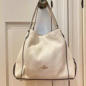 Coach Edie 31 Cream Shoulder Bag